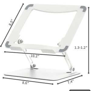 Adjustable White Laptop Stand